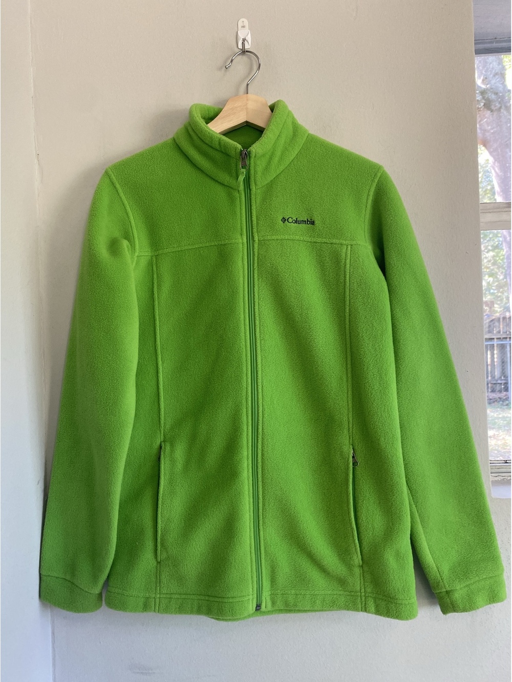 Columbia Rare Lime Green Full Zip Fleece Boys XL 18/20